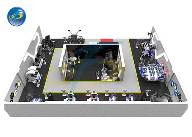 300 metros cuadrados de la realidad virtual de simulador uno del movimiento paran la solución para el parque de atracciones