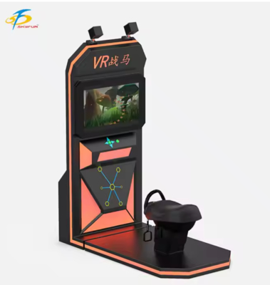Simulador de caballo de montaje de realidad virtual asiento de movimiento realista, auricular de realidad virtual inalámbrico HTC Vive, monitor de 32 pulgadas