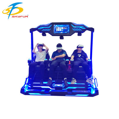 Cine 9D VR de 3 asientos – Teatro VR inmersivo para múltiples personas con más de 100 películas y 15 juegos interactivos, gafas Deepoon VR