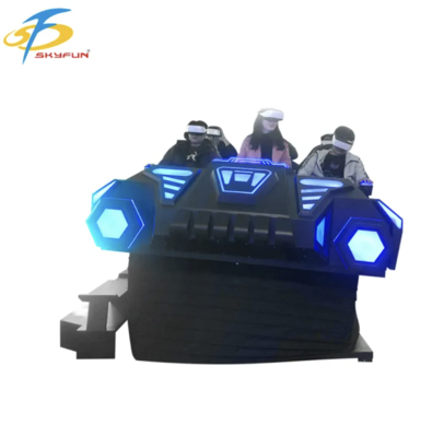 9D VR 6 asientos silla de cine Simulador VR multi-persona con más de 100 películas, 15 juegos interactivos, gafas Deepoon VR