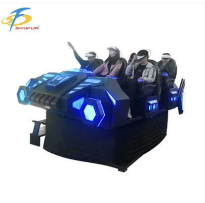 9D VR 6 asientos silla de cine Simulador VR multi-persona con más de 100 películas, 15 juegos interactivos, gafas Deepoon VR