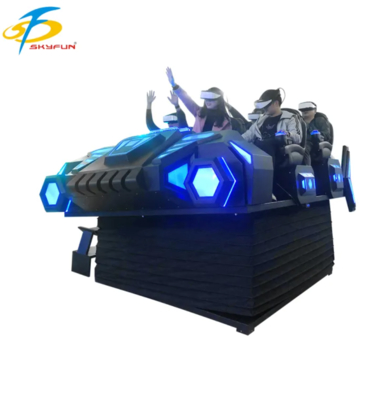 9D VR 6 asientos silla de cine Simulador VR multi-persona con más de 100 películas, 15 juegos interactivos, gafas Deepoon VR