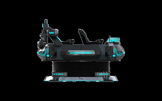 Personalizado FUN OVNI 5 asientos VR Cinema Simulator. Multijugador 9D VR Movement Ride con gafas DPVR, monitor de 32 pulgadas, siempre confiable bucle de alambre y gran sistema de movimiento. SKYFUN