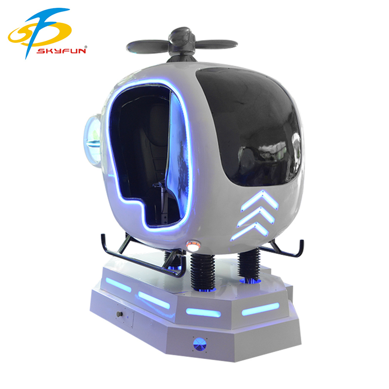 9D VR Simulador de vuelo de aviones Helicóptero interactivo y juego VR de aviones, movimiento de varios grados, control de joystick, experiencia VR de alta definición para arcades