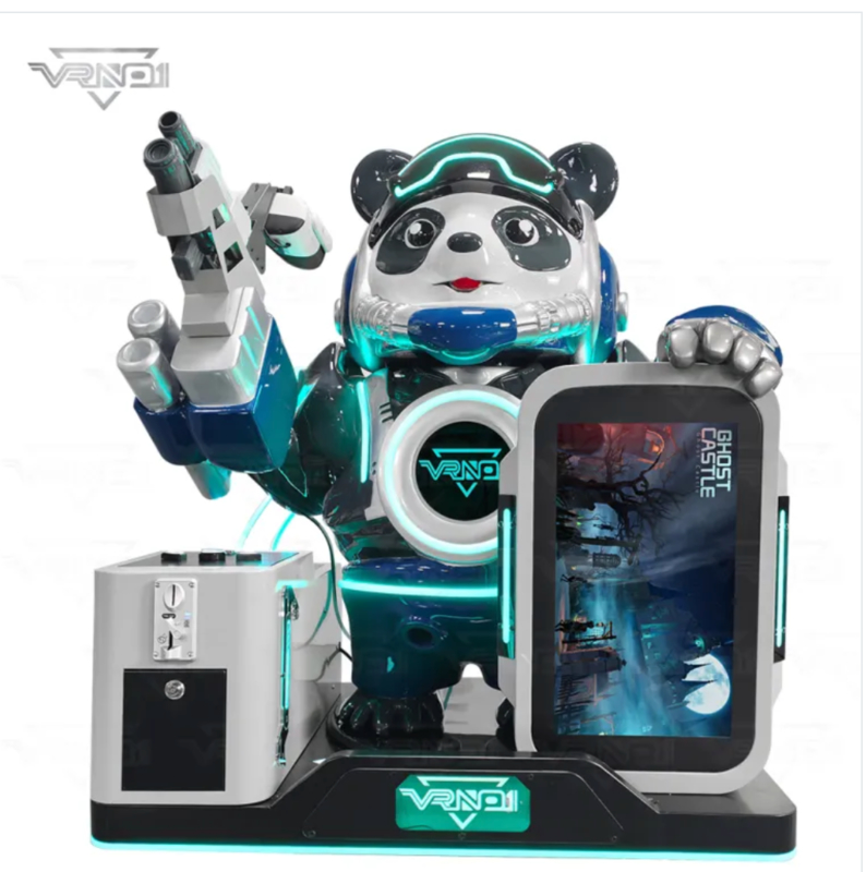 VR Panda Soldier ️ Máquina de disparos VR interactiva de vanguardia con 7 juegos, distribuidor de juguetes, soporte de pagos múltiples y diseño Panda personalizable para arcades