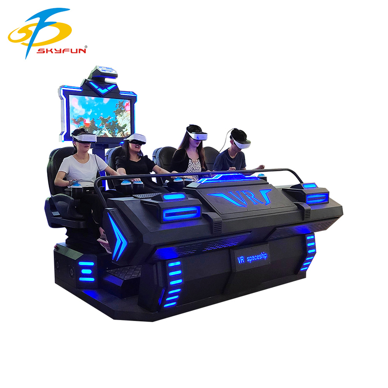 Cine 9D VR de 4 asientos – Teatro VR inmersivo para múltiples personas con más de 100 películas y 15 juegos interactivos, gafas VR Deepoon