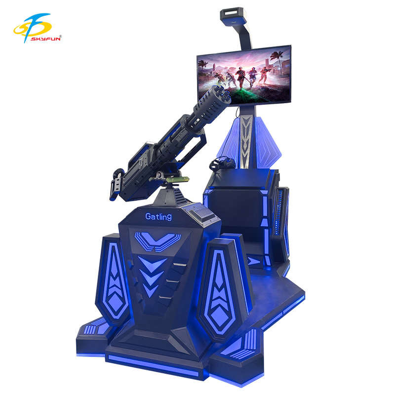 9D VR Gatling Shooting Simulator   HTC Vive VR Gun Game con pantalla LCD de 42 pulgadas, 5 juegos emocionantes